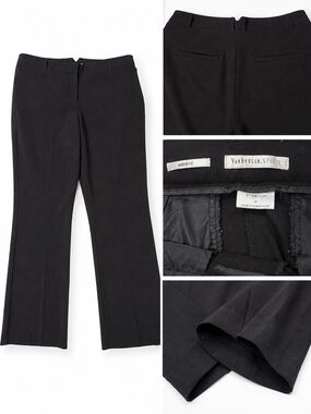 Van Heusen Black Straight-Leg Work Dress Pants Modern Fit Stretch Sz 10